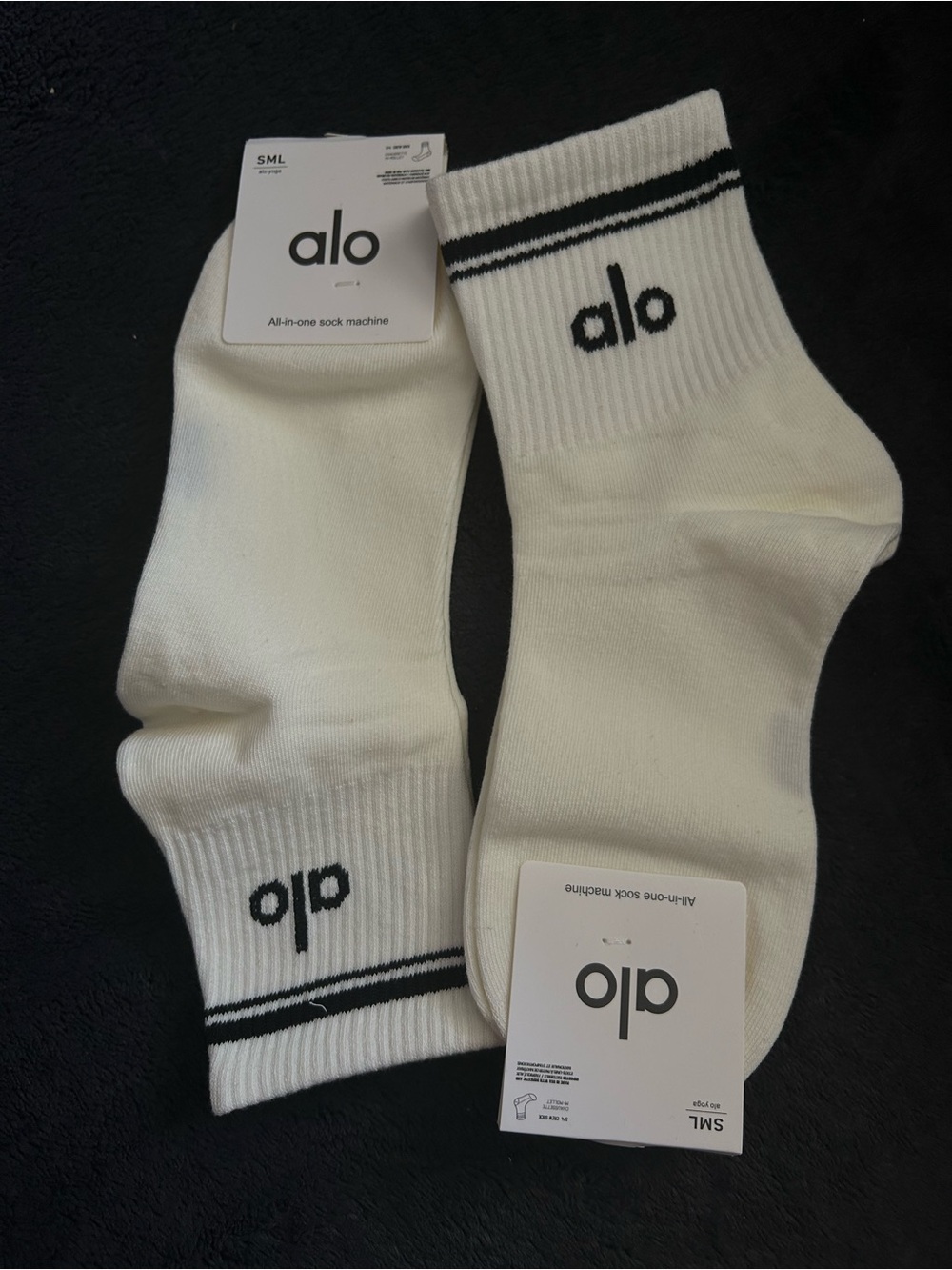 ALO Yoga Women's Crew Socks - Two pairs!